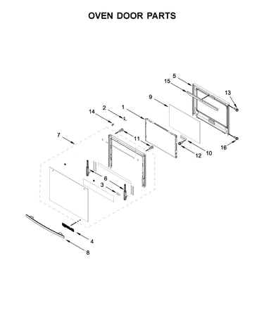 Oven door parts