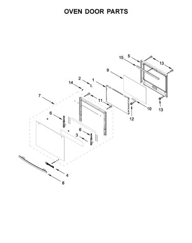 Oven door parts