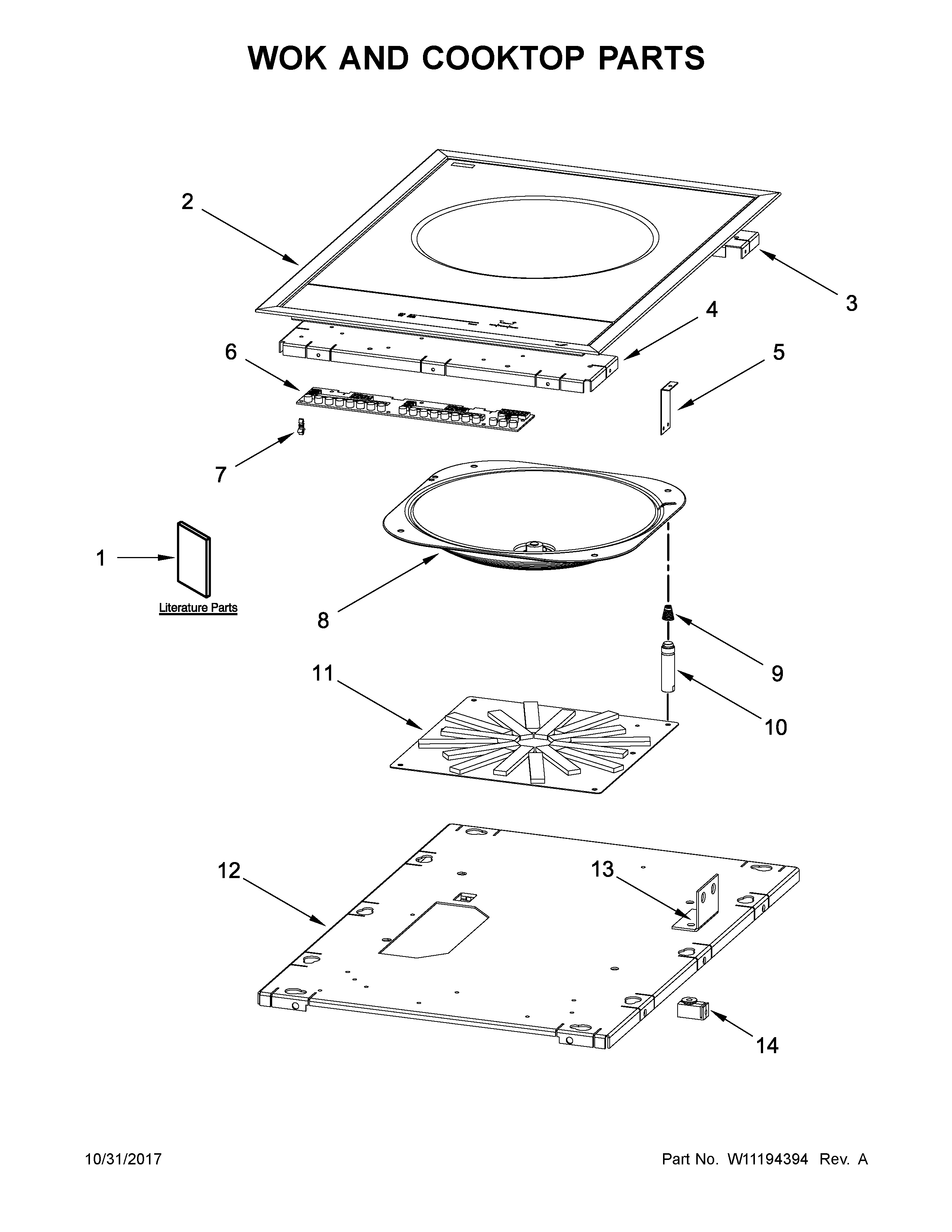 Wok and cooktop parts