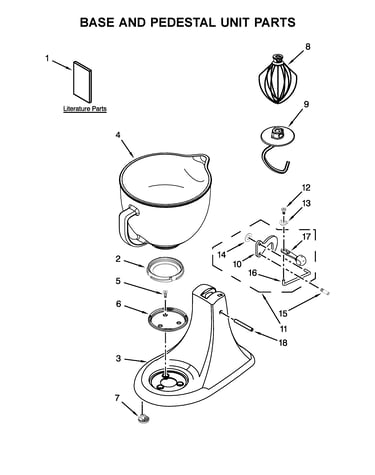 Base and pedestal unit parts