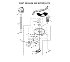 Whirlpool GLB14BBANA1 pump, washarm and motor parts diagram