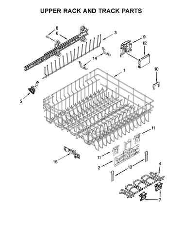 Upper rack and track parts