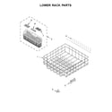 Whirlpool GLB14BBANA1 lower rack parts diagram