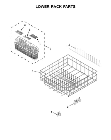 Lower rack parts