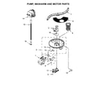 Whirlpool BLB14DRANA5 pump, washarm and motor parts diagram