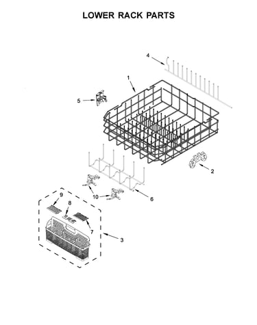 Lower rack parts