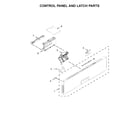 Ikea IUD8555DX4 control panel and latch parts diagram