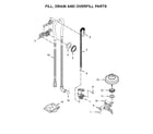 Ikea IUD8555DX4 fill, drain and overfill parts diagram