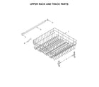 Ikea IUD8555DX4 upper rack and track parts diagram