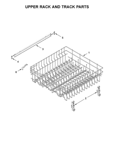 Upper rack and track parts