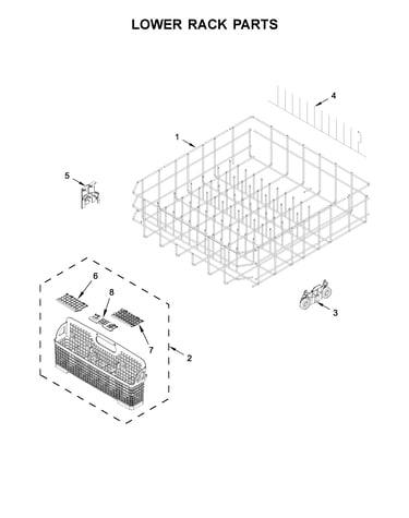 Lower rack parts