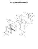 Upper oven door parts