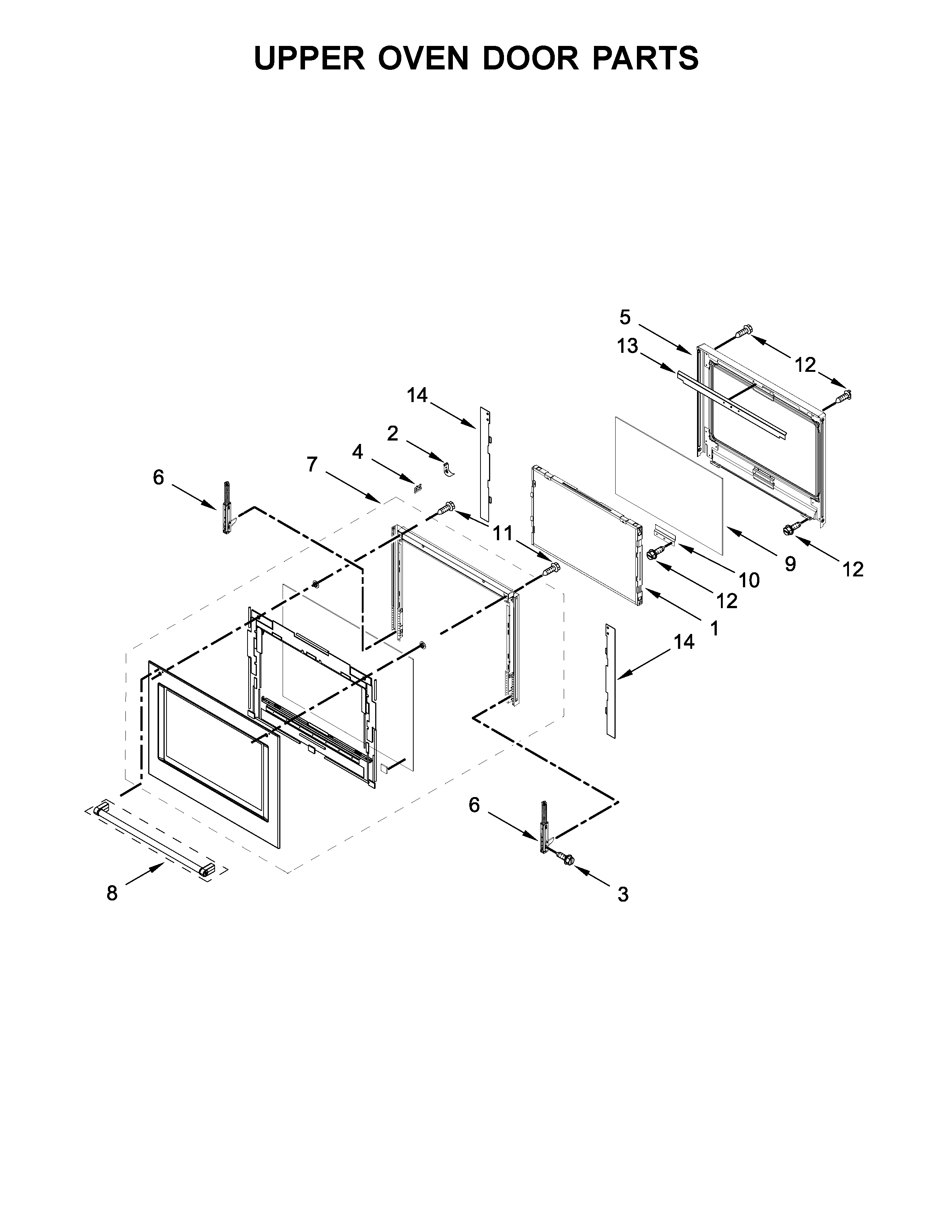 UPPER OVEN DOOR PARTS