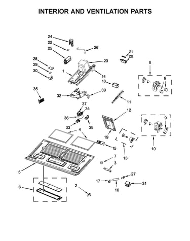 Interior and ventilation parts