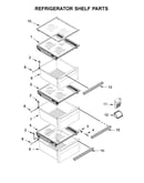 Refrigerator shelf parts