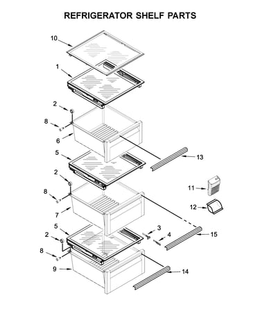 Refrigerator shelf parts