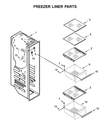 Freezer liner parts