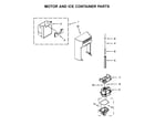 KitchenAid KSC23C8EYW02 motor and ice container parts diagram