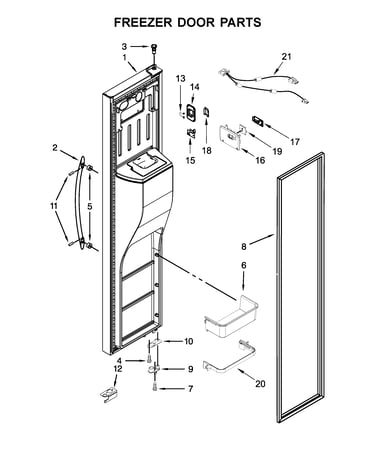 Freezer door parts