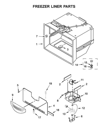 Freezer liner parts