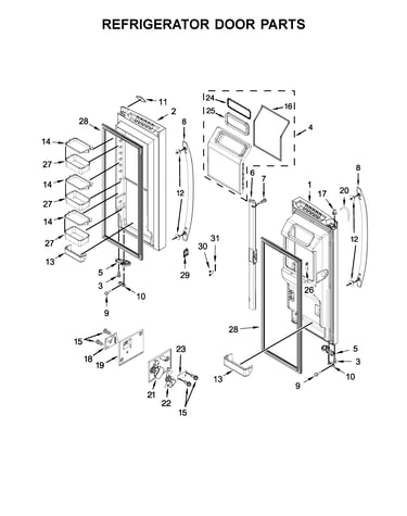 Refrigerator door parts