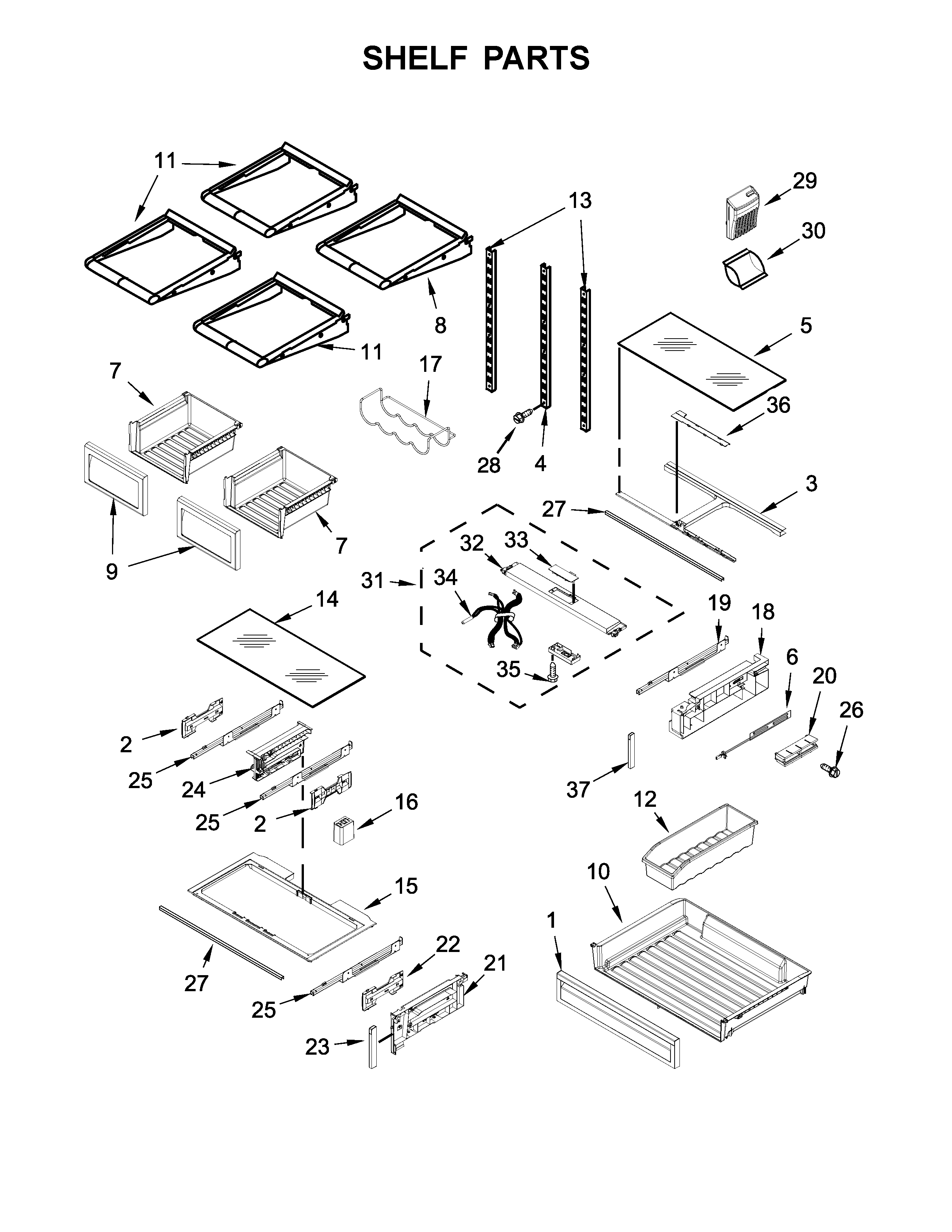 Shelf parts
