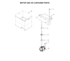 KitchenAid KFIV29PCMS03 motor and ice container parts diagram