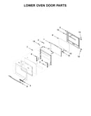 Lower oven door parts