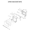 Upper oven door parts