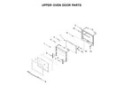 Jenn-Air JJW2827DS02 upper oven door parts diagram