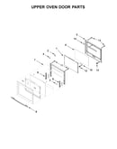 Upper oven door parts