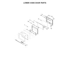 Jenn-Air JJW2827DS02 lower oven door parts diagram