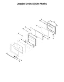 Lower oven door parts