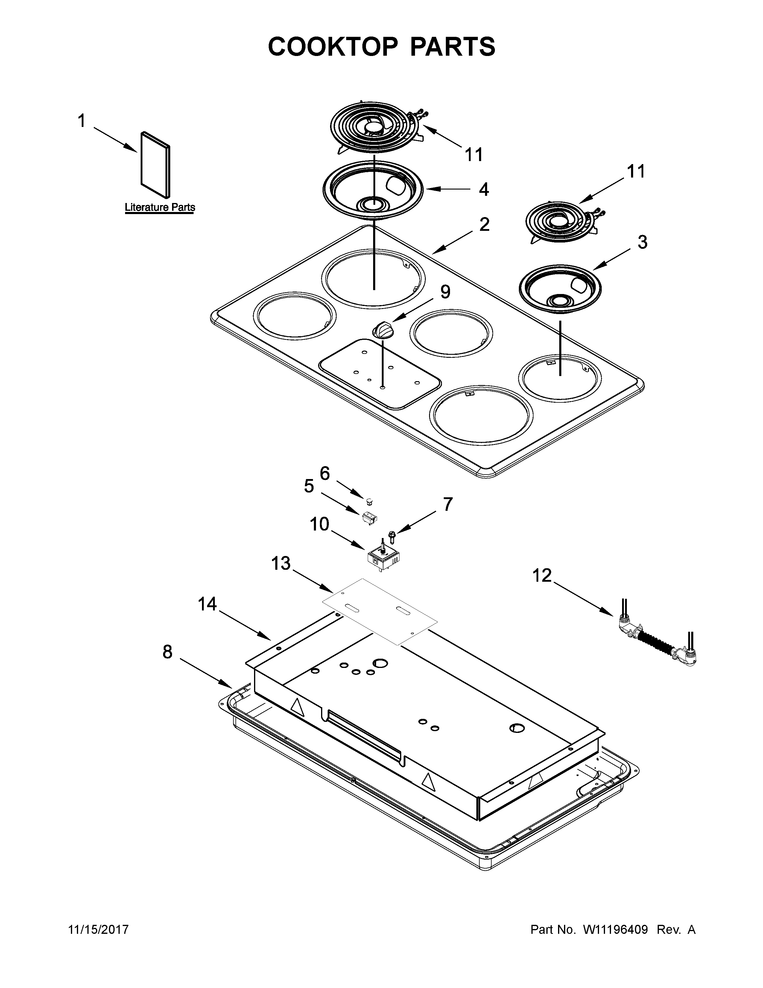 COOKTOP PARTS