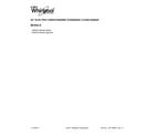 Whirlpool YWFE521S0HW0 cover sheet diagram