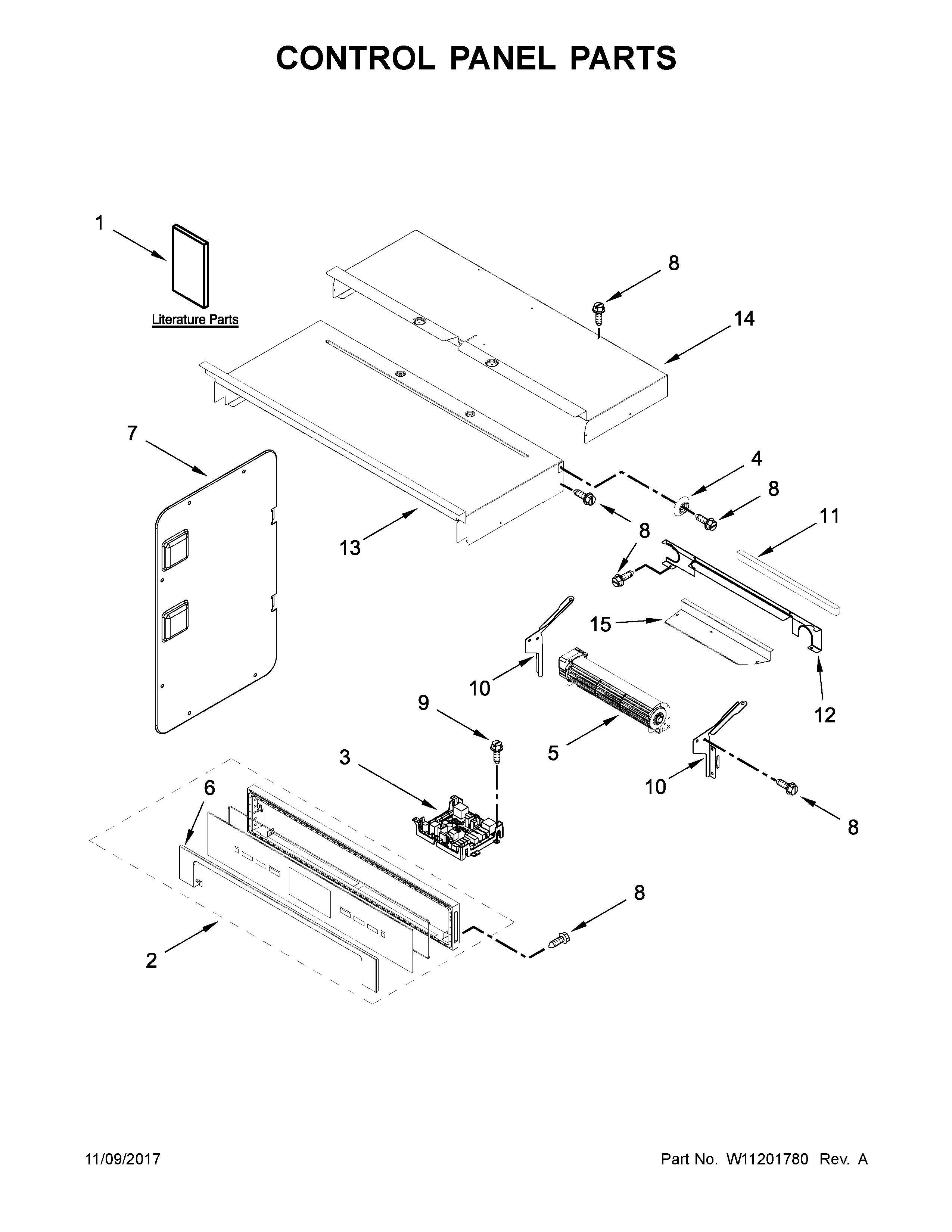Control panel parts