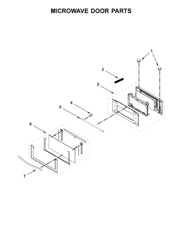 Microwave door parts