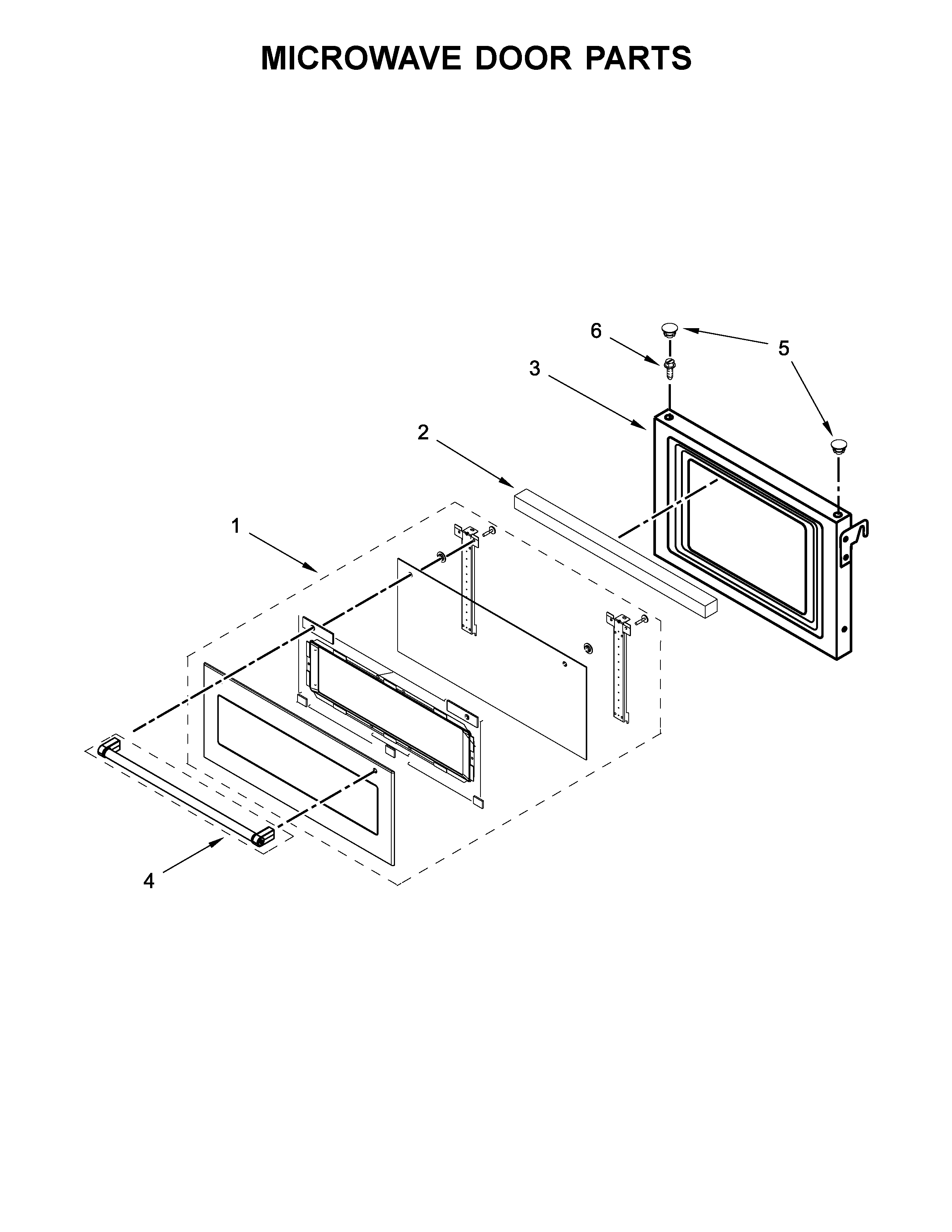Microwave door parts