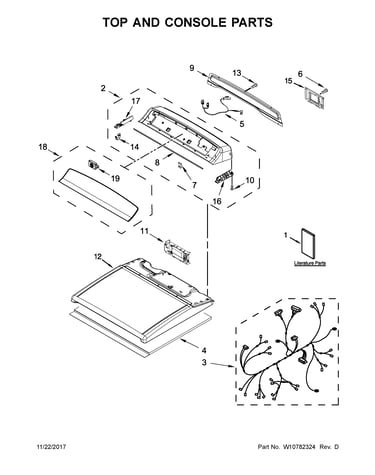 Top and console parts