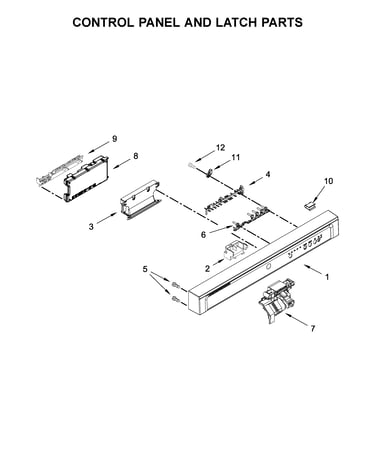 Control panel and latch parts