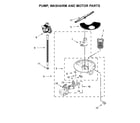 Whirlpool WDF520PADW6 pump, washarm and motor parts diagram