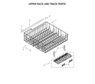 Whirlpool WDF520PADM6 upper rack and track parts diagram