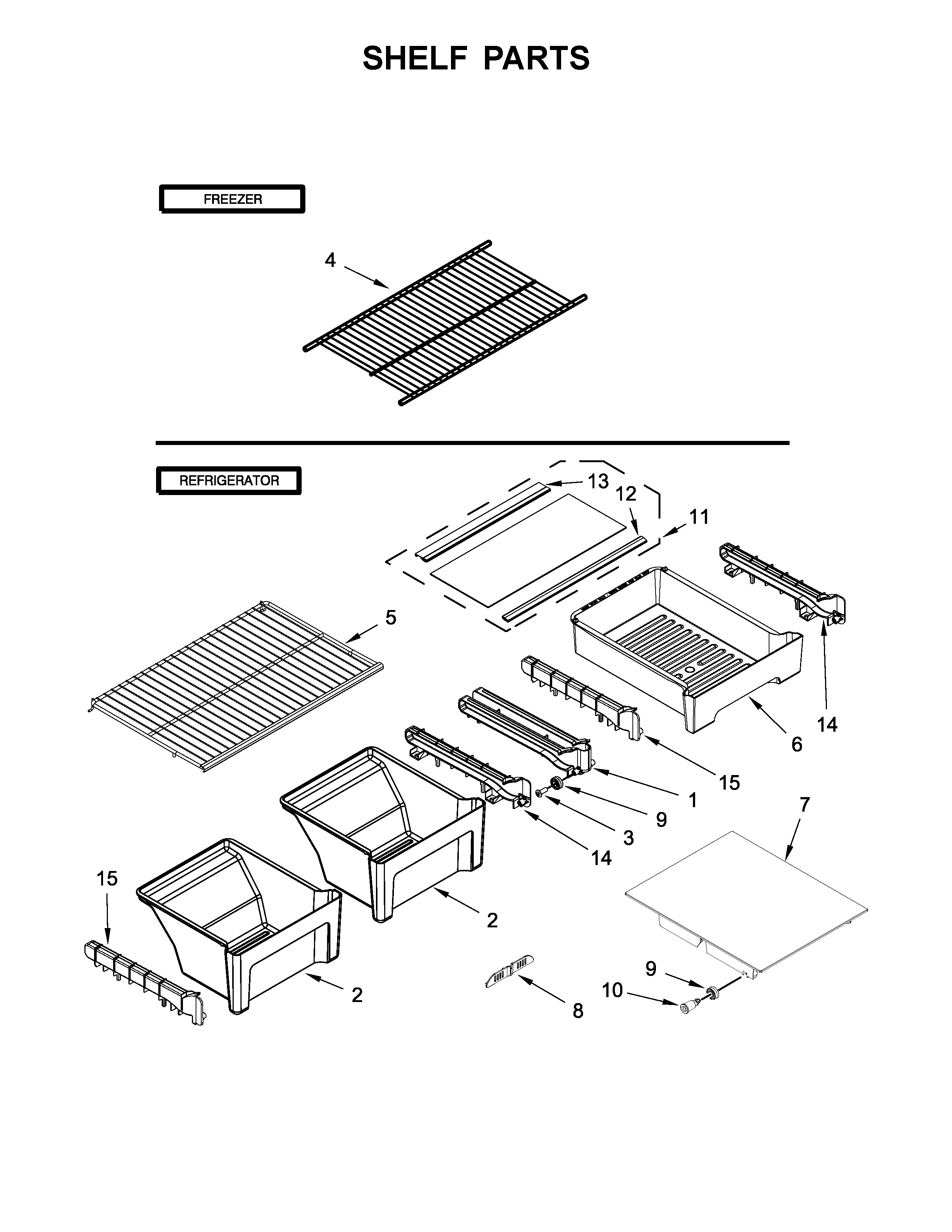 Shelf parts