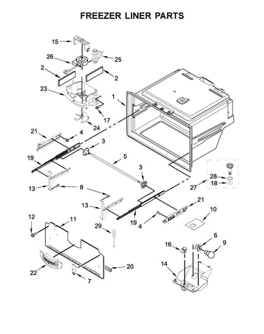 Freezer liner parts
