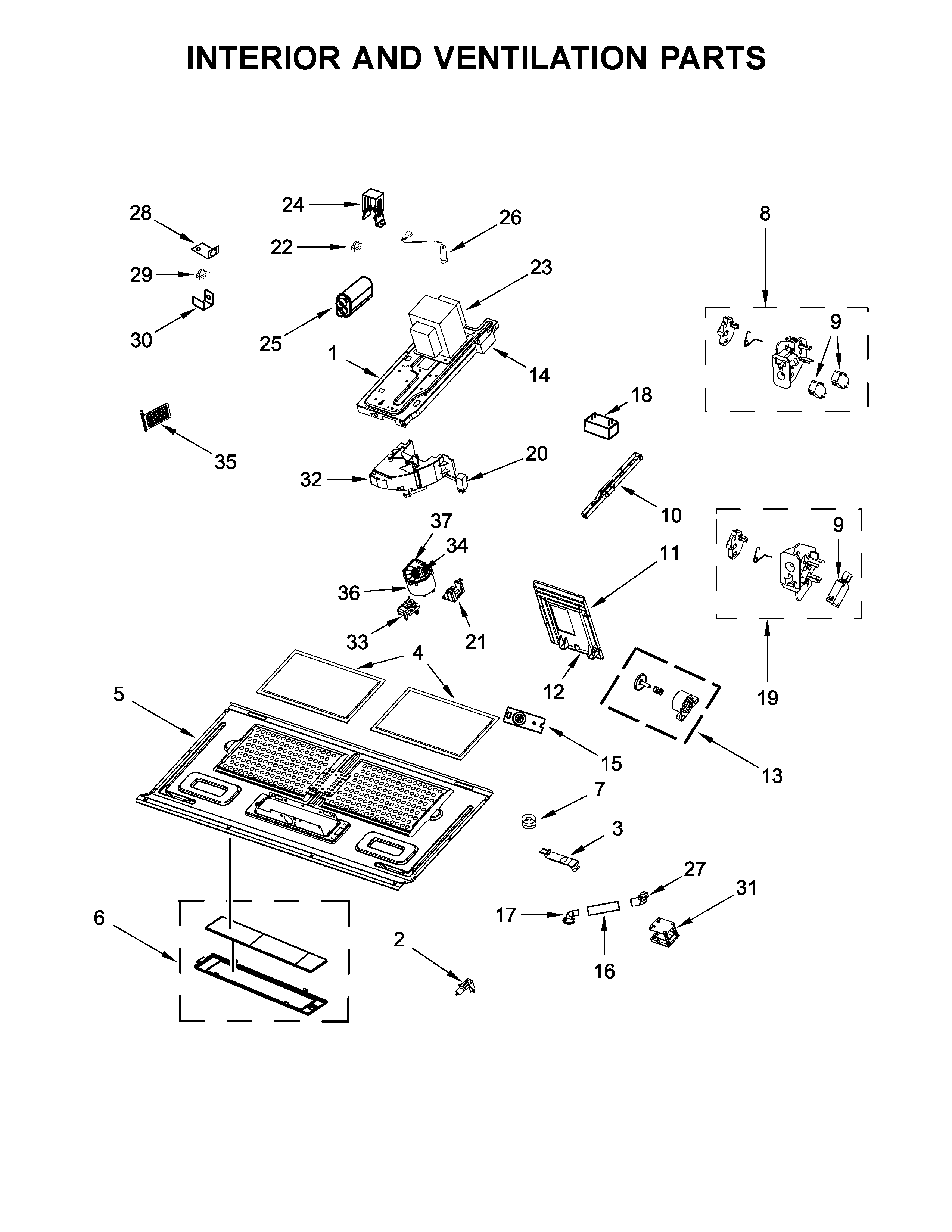 INTERIOR AND VENTILATION PARTS