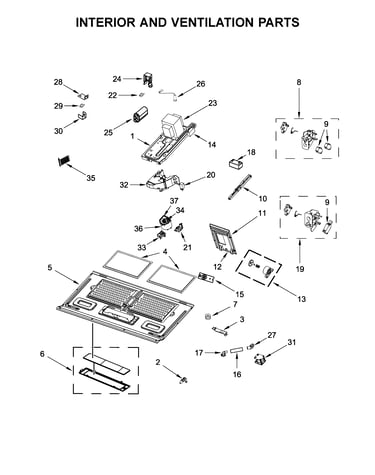 Interior and ventilation parts