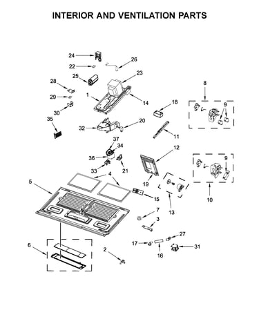 Interior and ventilation parts