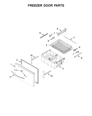 Freezer door parts