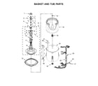Whirlpool 7MWTW1604DM2 basket and tub parts diagram