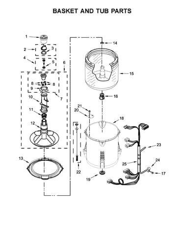 Basket and tub parts